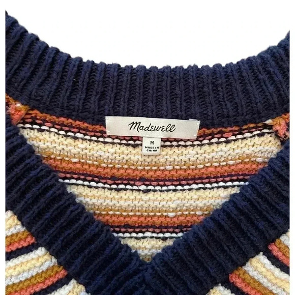 Madewell Arden V-Neck Crop Pullover Sweater Size Medium - Picture 3 of 7